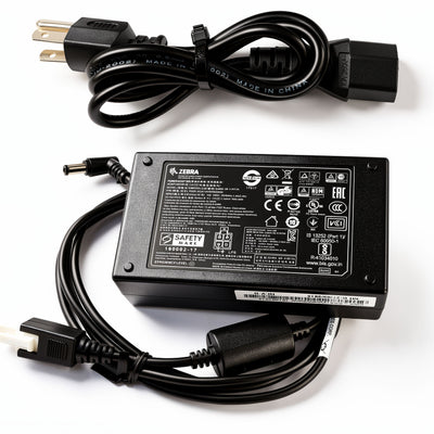 Zebra 50W AC Power Supply Kit PWR-BGA12V50W0WW 12V 4.16A Charger with CBL-DC-388A1-01 DC Cable for Single Slot Cradles & Battery Chargers