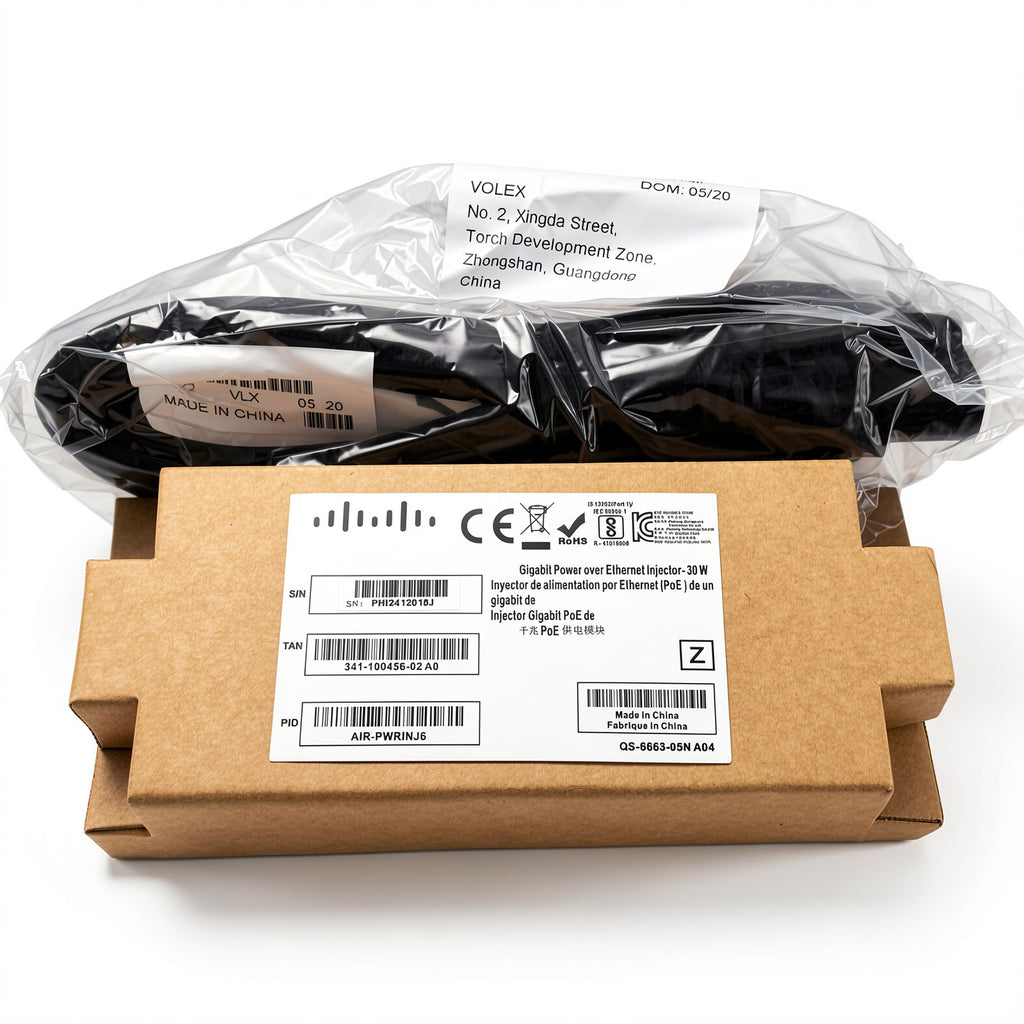 Cisco SB-PWR-INJ2 Gigabit PoE+ Injector 30W IEEE 802.3at 802.3af 55V Power over Ethernet Adapter for IP Camera Wireless Access Point VoIP Phone