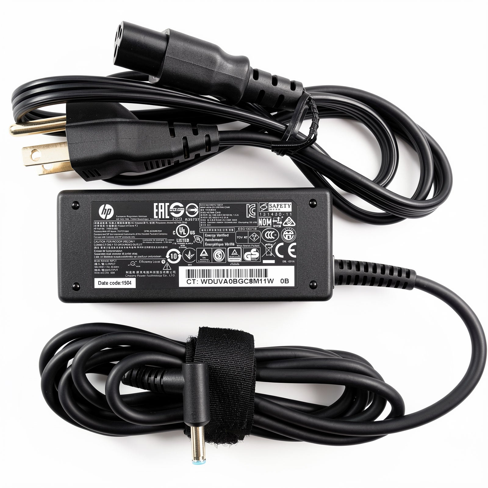 HP 741727-001 45W Laptop AC Adapter 19.5V 2.31A Smart Pin Charger 4.5mm Barrel Power Supply for HP Pavilion Stream Chromebook Notebook Replacement PSU