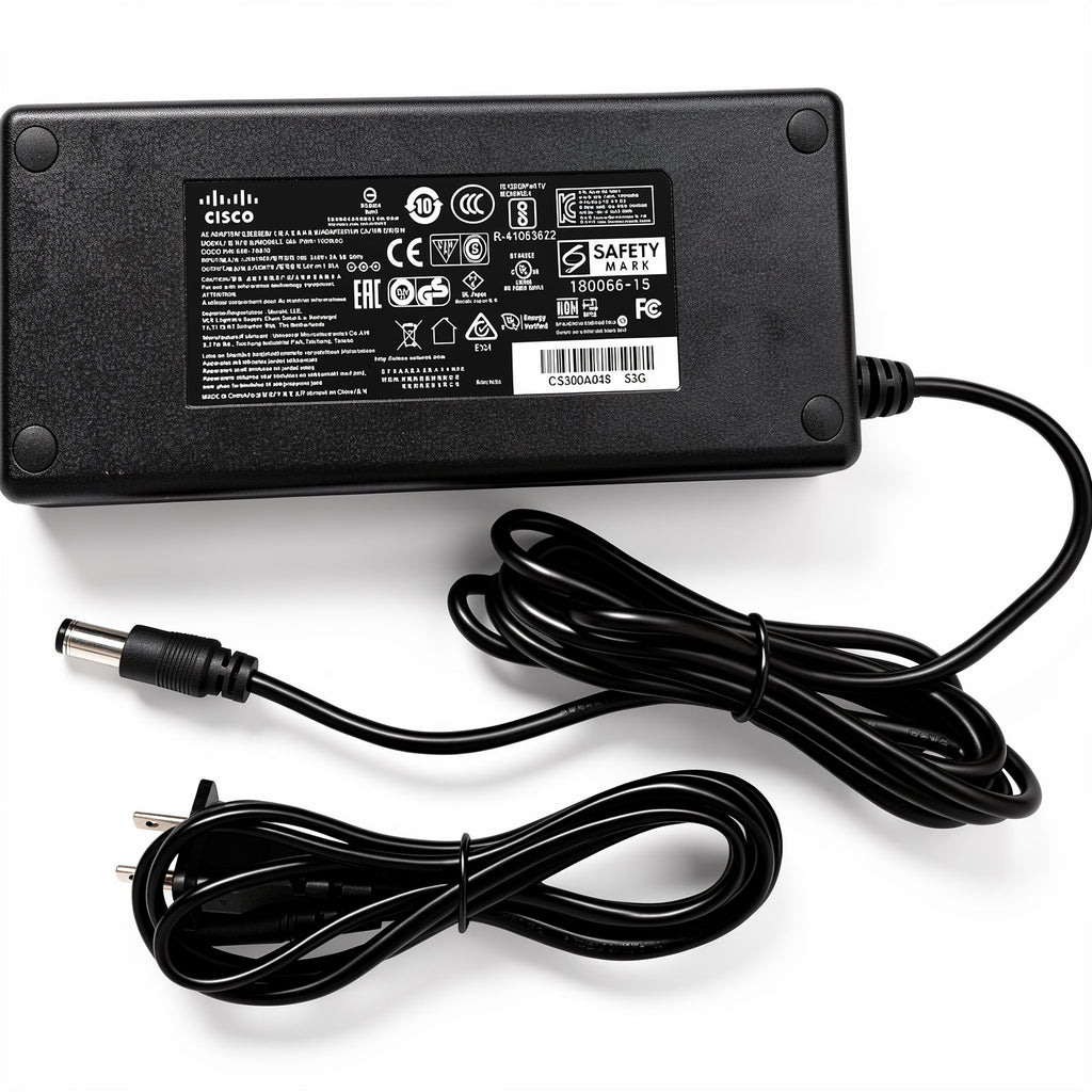 Cisco Meraki MA-PWR-100WAC 100W AC Adapter 54V Power Supply for MX68 MX68W MX68CW MX75 Security SD-WAN Network Appliance Replacement PSU
