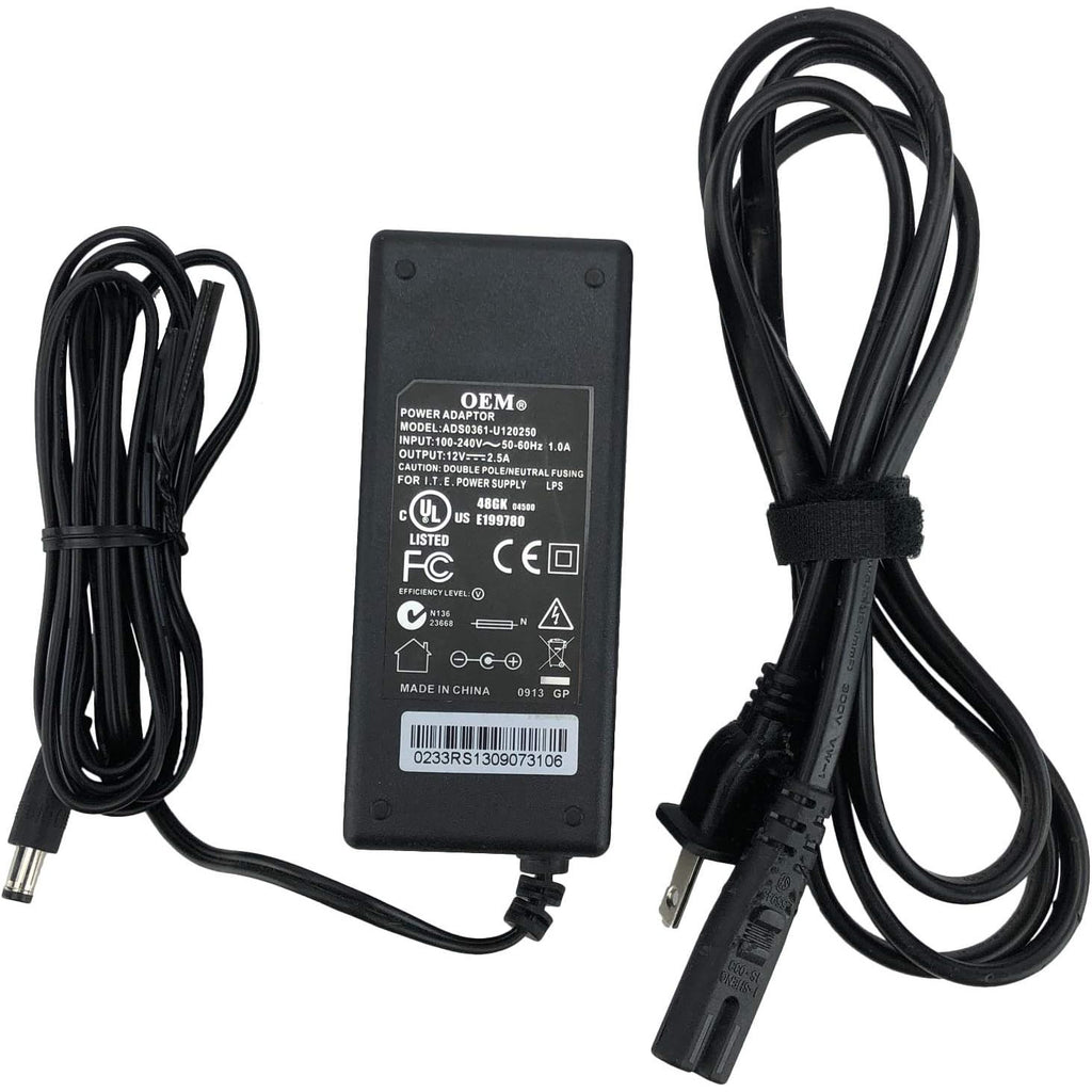 ADS0361 12V DC power adapter for CCTV cameras, LED strips, and security systems.