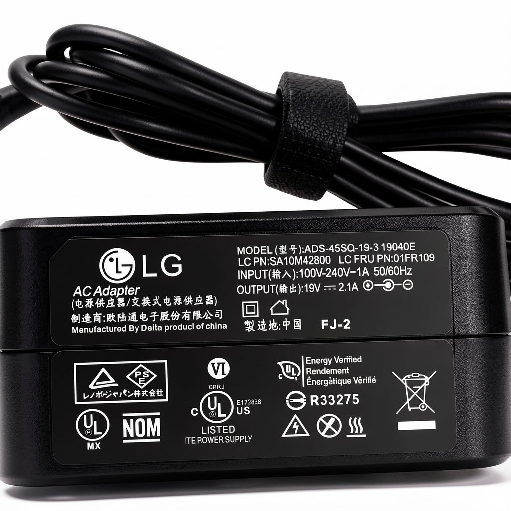 LG 40W AC Power Adapter ADS-45SQ-19-3 19040E EAY65890001 19V 2.1A Charger for UltraWide 25" 29", UltraGear 24" 27" Gaming & IPS LED Monitors
