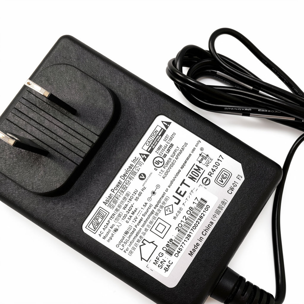 APD 18W AC Power Adapter WA-18G12U 12V 1.5A Charger for Western Digital Seagate External Hard Drives