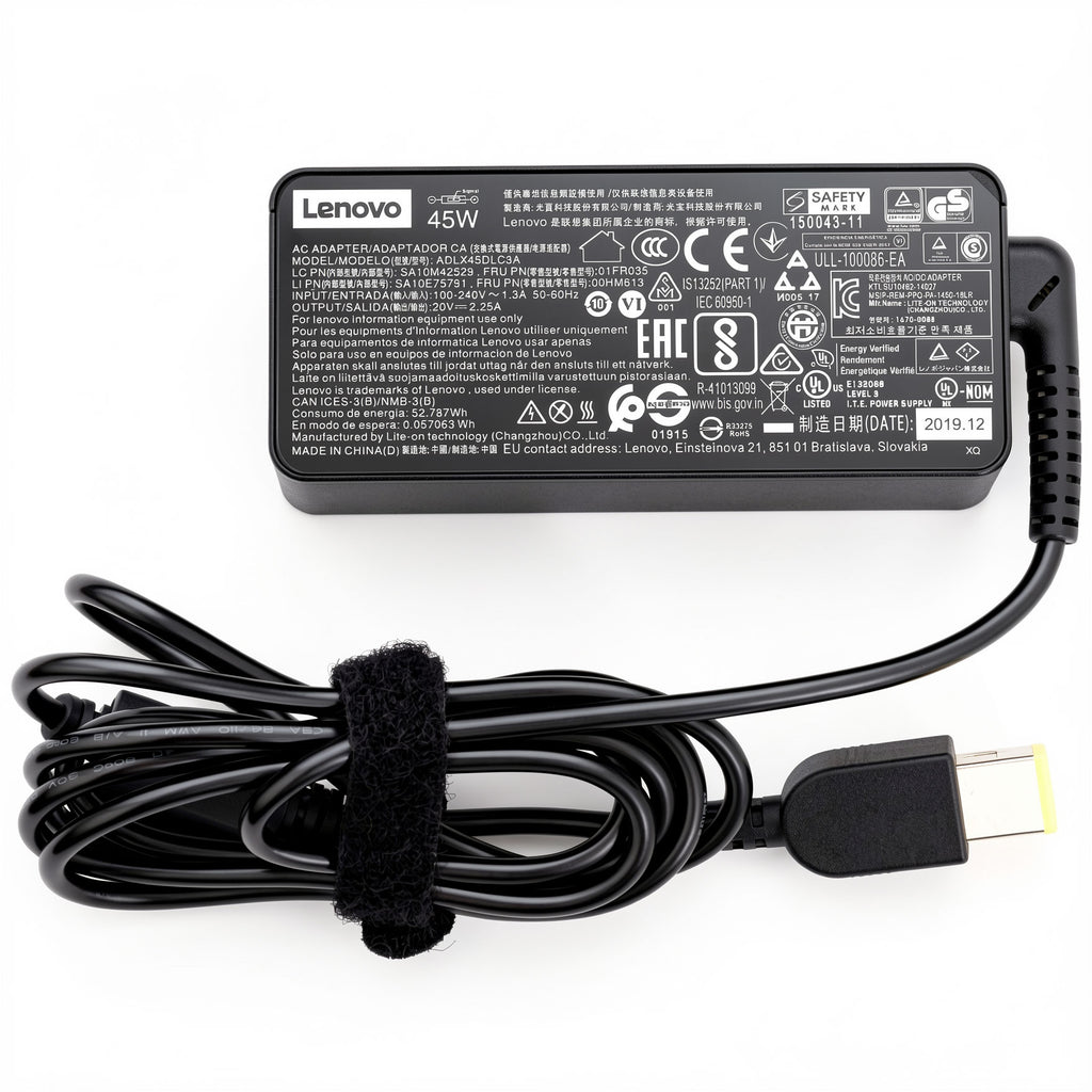 Lenovo 45W AC Power Adapter ADLX45DLC3A 20V 2.25A Charger for ThinkPad T440 T450 X240 X250 X260, Yoga, Flex Laptops
