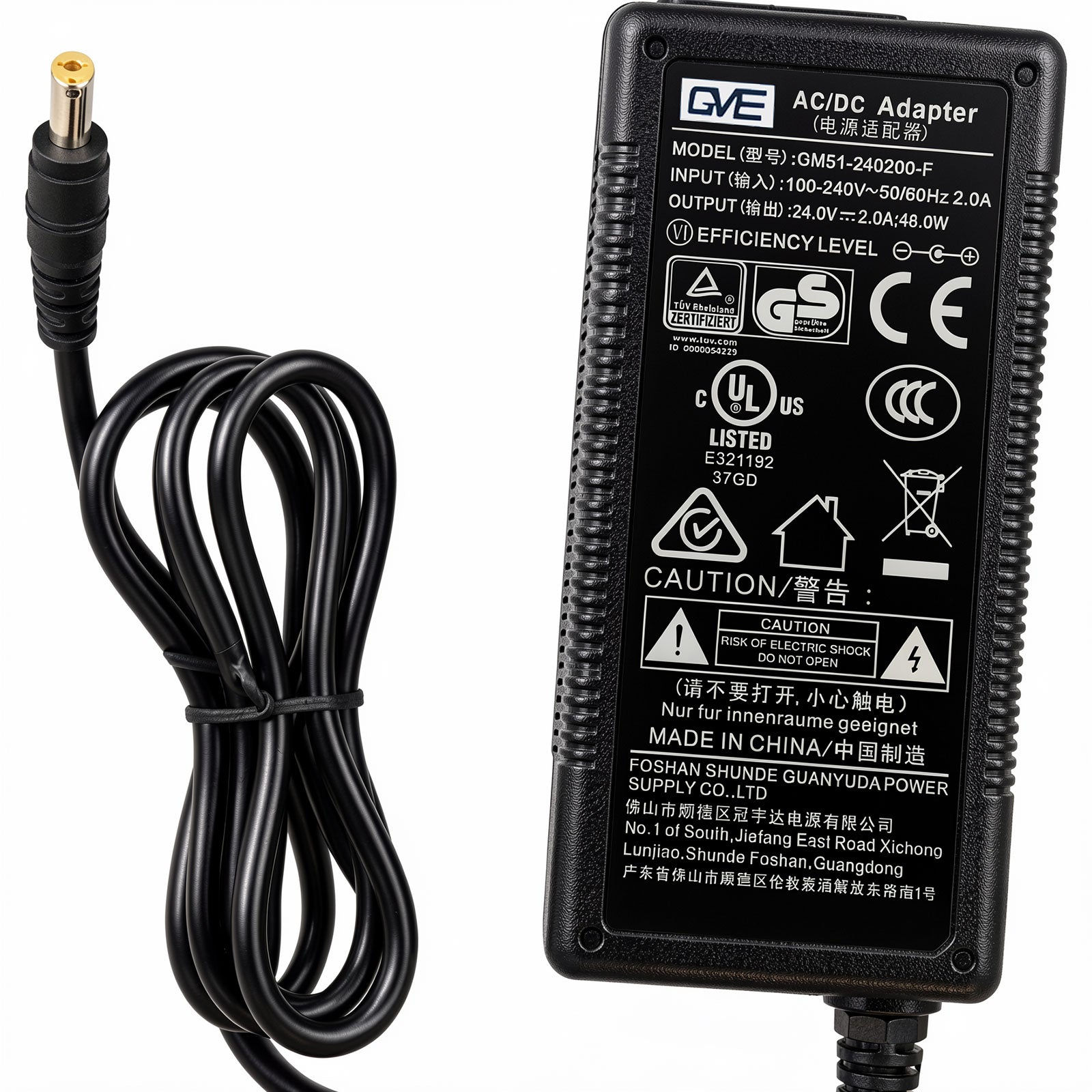 Universal 24V 2A 48W AC Adapter for Thermal Label Printers Rollo Munbyn JADENS