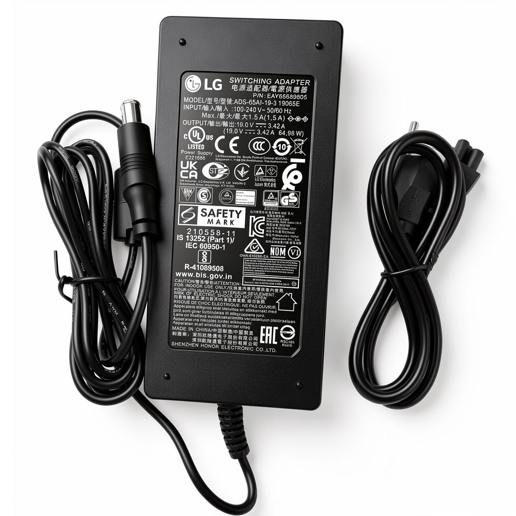 New Original LG 65W AC Power Adapter EAY65689605 ADS-65AI-19-3 19065E 19V 3.42A Charger for UltraWide Monitor