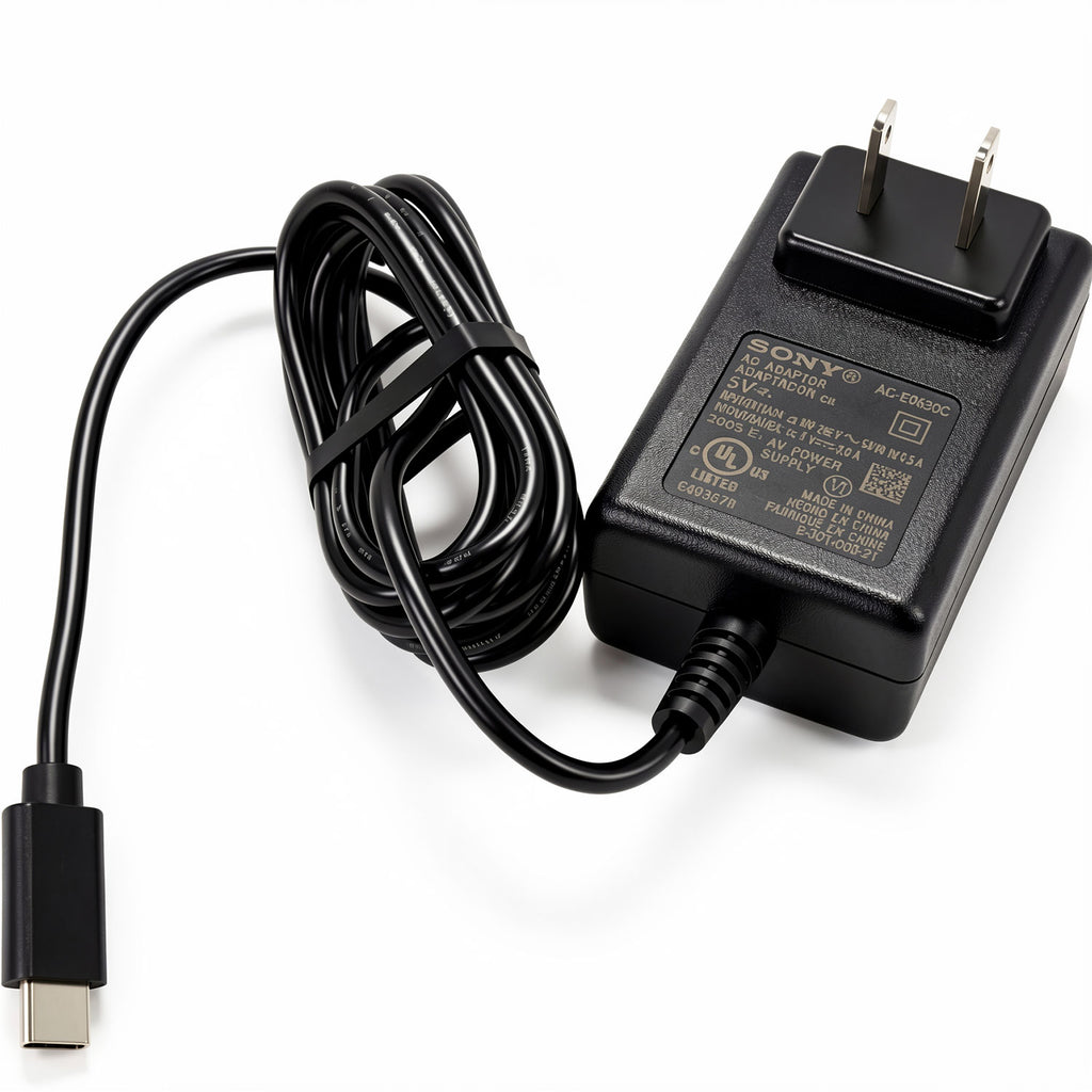 Sony AC-E0630C USB-C Power Adapter 15W 5V 3A Charger for Wireless Speakers Headphones Portable Audio Devices and Compatible USB-C Electronics