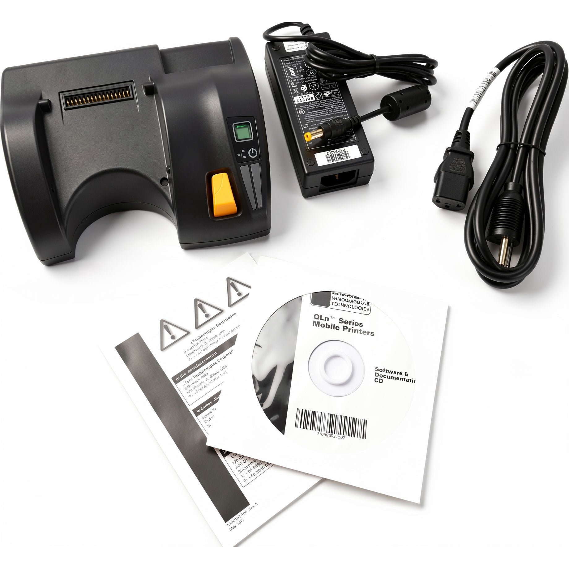 Zebra QLn-EC Single-Bay Ethernet Charging Cradle P1031365-033 P1027405 with FSP030-RCAM-A 12V 2.5A 30W AC Power Adapter Kit for ZQ610 ZQ620 QLn220 QLn320 Mobile Printers