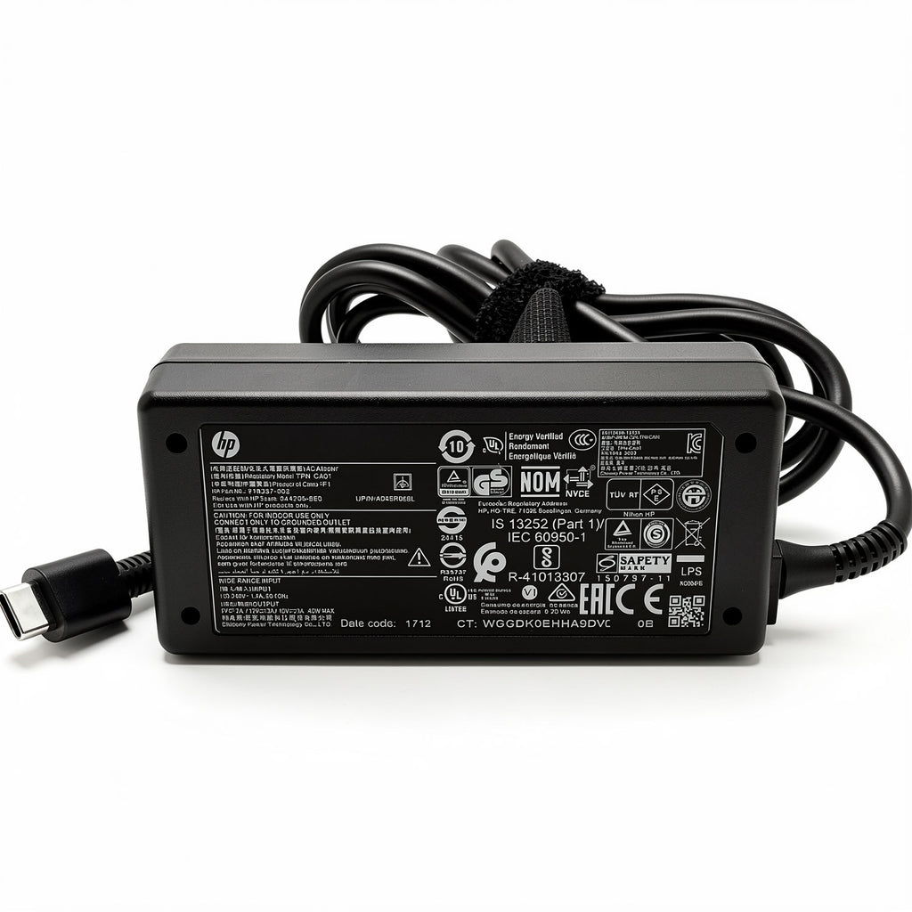 HP TPN-CA01 45W USB-C AC Power Adapter 15V 3A Charger for Chromebook Elite x2 Spectre x2 Pavilion x2 Laptop Tablet USB-C PD Devices