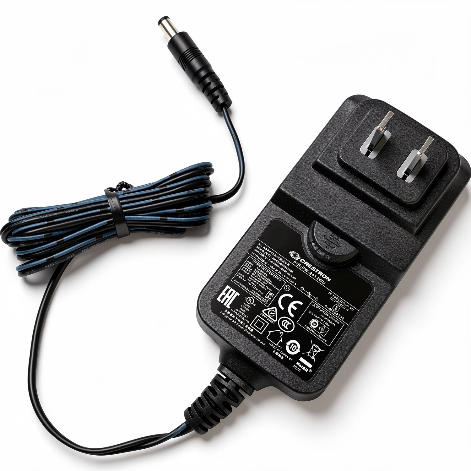 Crestron PW-2412WU 30W AC Power Adapter 24V 1.25A Charger 5.5mm x 2.1mm DC for Control Systems Touch Panels AV Automation and Network Devices