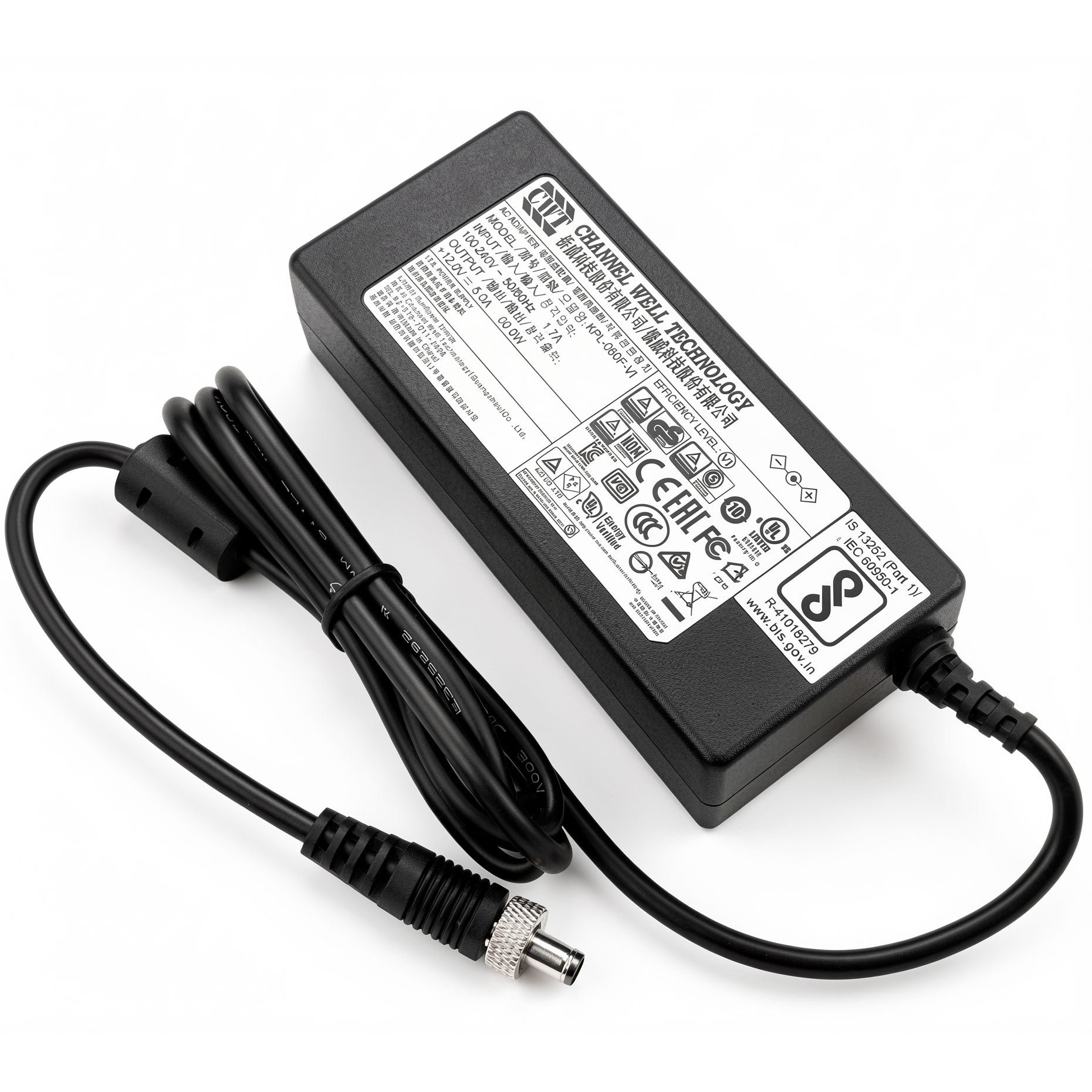 CWT 60W AC Power Adapter KPL-060F-VI ADS12060-VI-CWT 12V 5A Charger for IPC System Set-Top Box Network Modem LED Strip Monitor