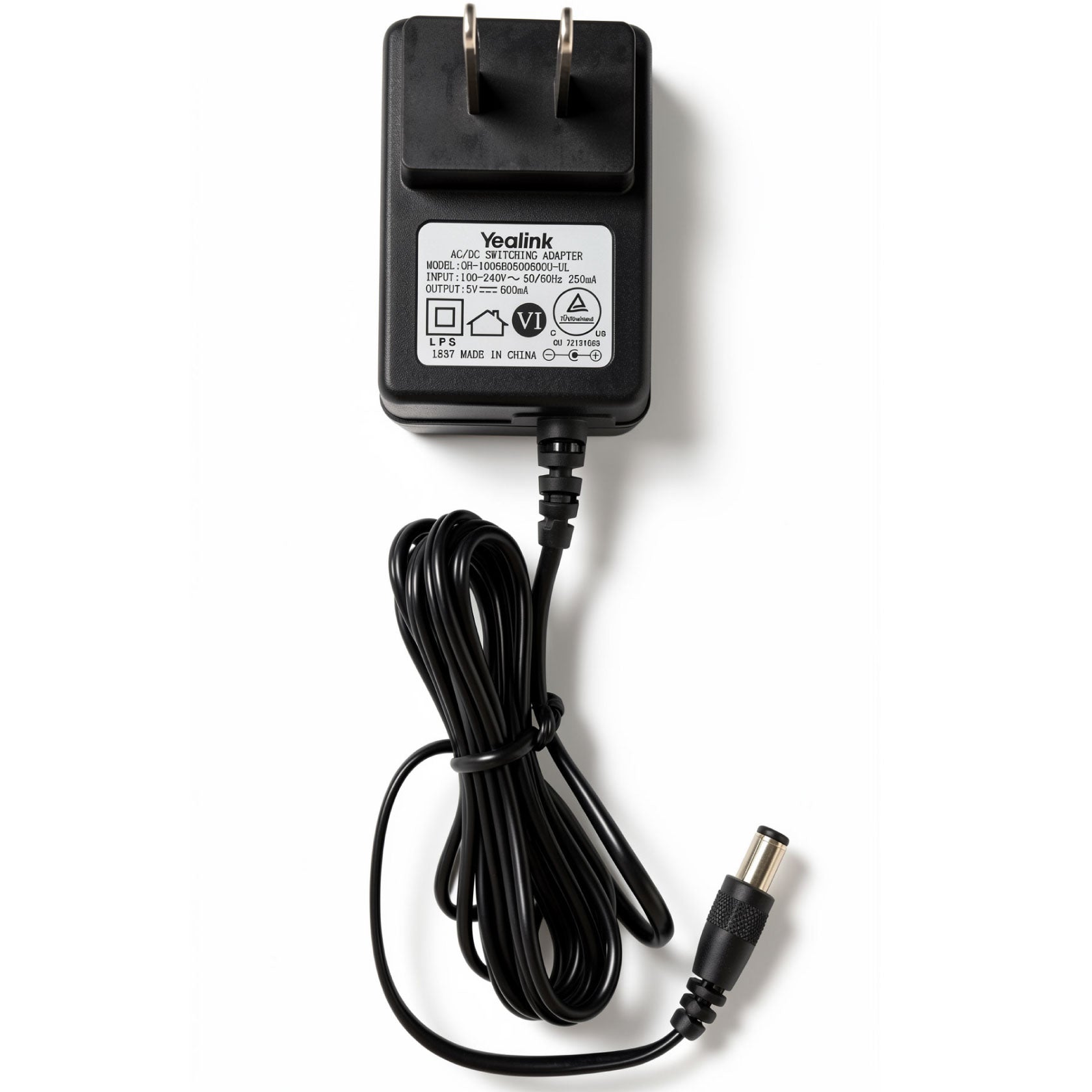Yealink 3W AC Power Adapter OH-1006B0500600U-UL 5V 0.6A Charger Power Supply for SIP-T19P SIP-T21P SIP-T23G SIP-T40P IP Phones