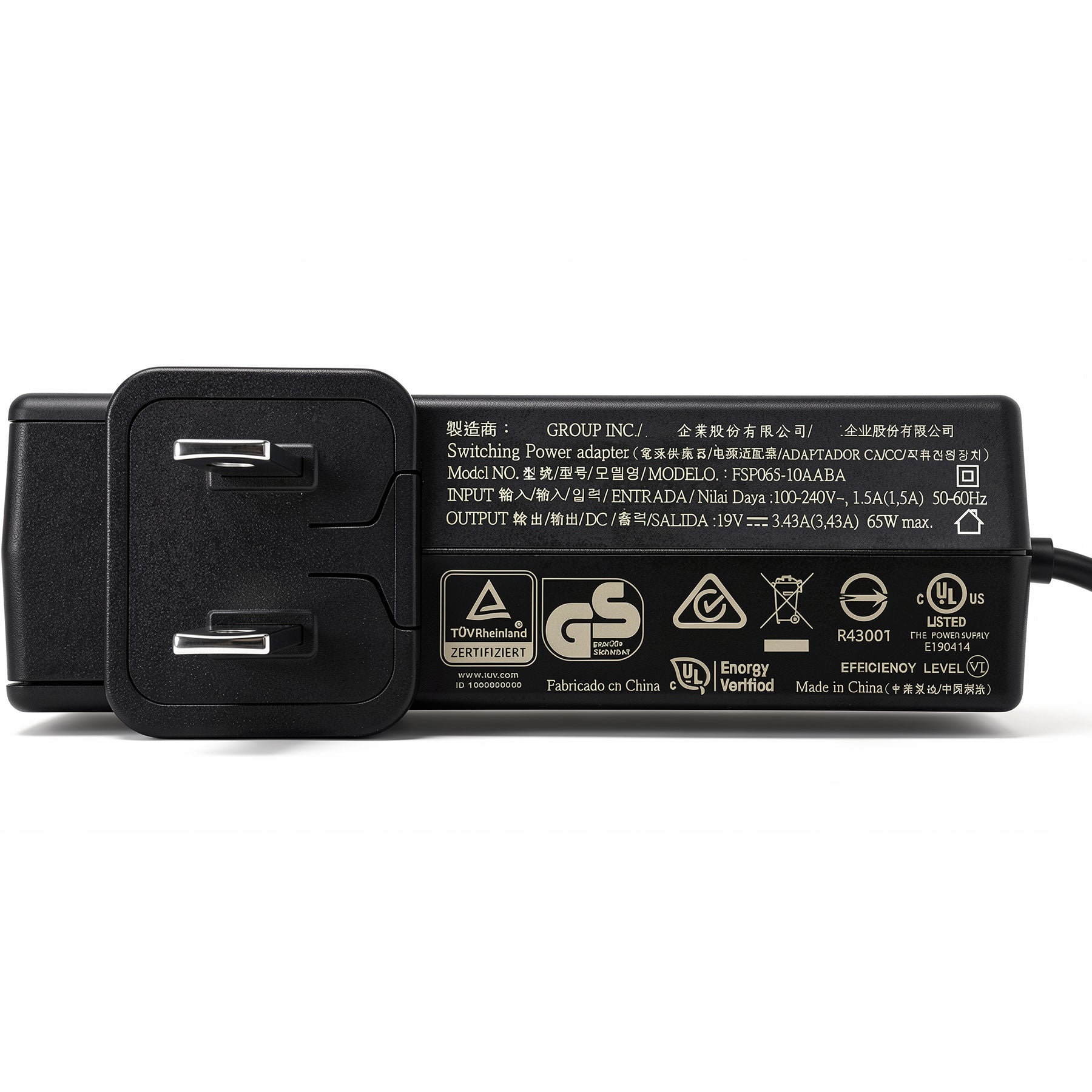 FSP 65W AC Power Adapter FSP065-10AABA 19V 3.43A Charger for Intel NUC Kit Mini PC Desktop