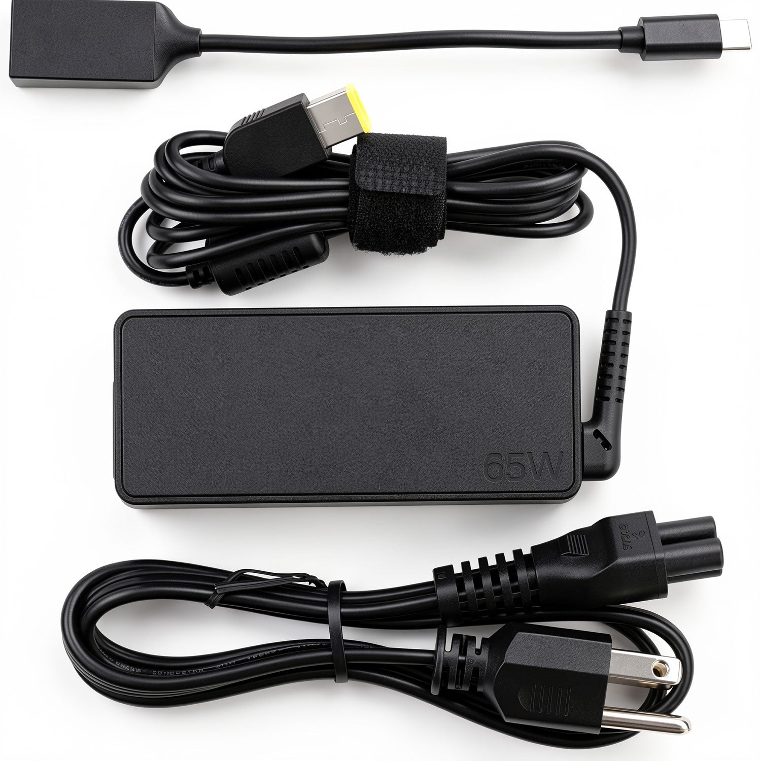 Lenovo SA10M42777 65W AC Power Adapter 20V 3.25A Charger with Smart Tip to USB-C Converter Cable for ThinkPad Yoga IdeaPad USB-C Devices