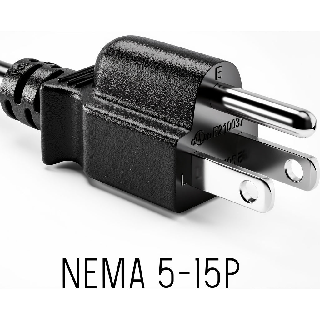 Heavy-Duty 125V 12ft AC Power Cord NEMA 5-15P to IEC C13 18AWG 10A Extended 3-Prong Computer Replacement Cable for Monitor PC Printer Scanner