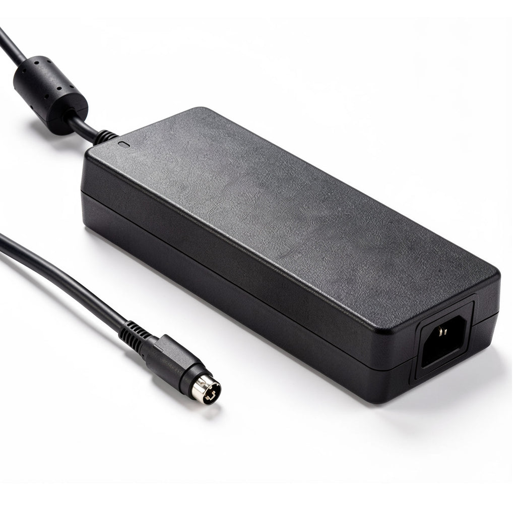 Original Mean Well 160W AC Power Adapter GST160A24-R7B 24V 6.67A Charger Power Supply with 4-Pin DIN Locking Plug for Industrial Equipment, LED Lighting & I.T.E Devices