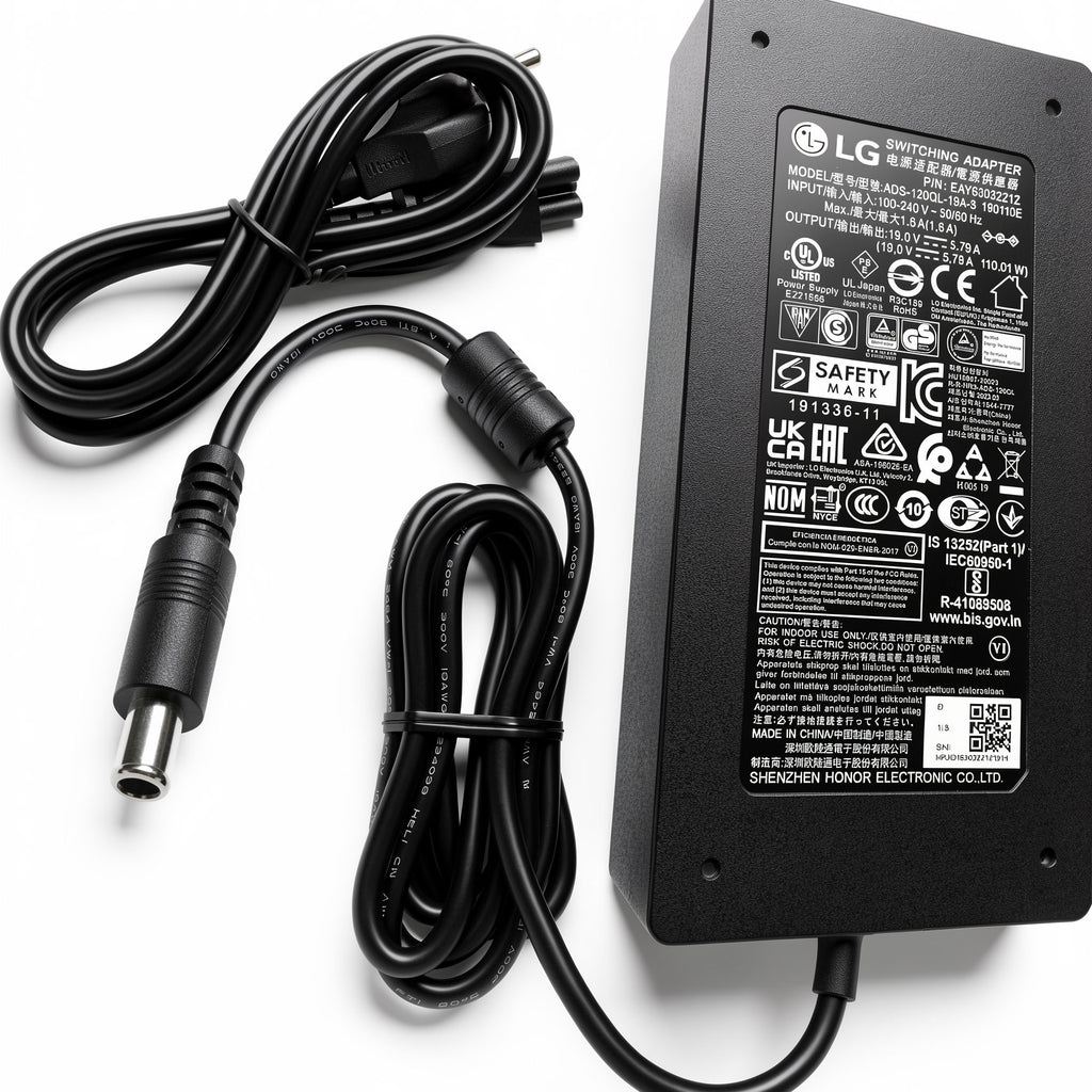 LG 110W AC Power Adapter EAY63032212 ADS-120QL-19A-3 19V 5.79A Charger for UltraGear Monitor and CineBeam Projector
