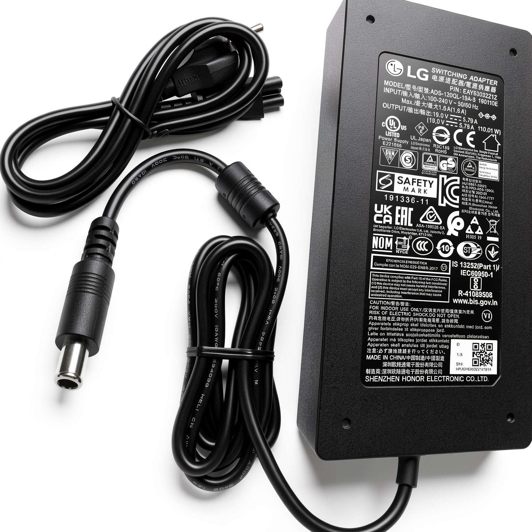 LG 110W AC Power Adapter EAY63032212 ADS-120QL-19A-3 19V 5.79A Charger for UltraGear Monitor and CineBeam Projector