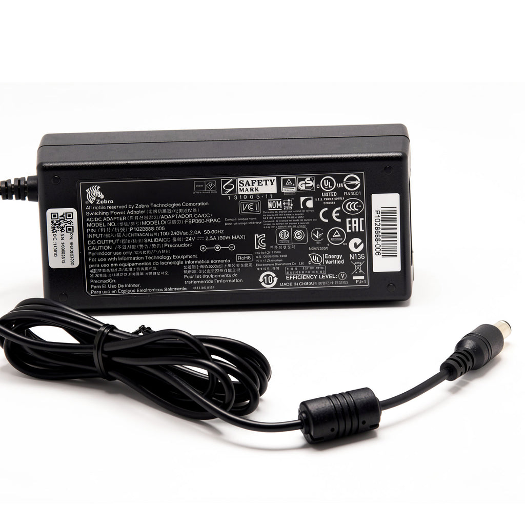 Zebra 60W AC Power Adapter FSP060-RPAC 12V 5A Charger Power Supply for GK420d GK420t GX420d GX420t GX430t ZD420 ZD421 Label Printers