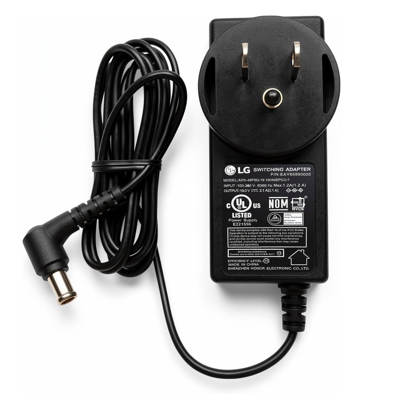 LG EAY65890005 ADS-45FSQ-19 19040EPCU-1 AC Adapter, 19V 2.1A 40W Wall Charger for Ultragear LED LCD Monitor