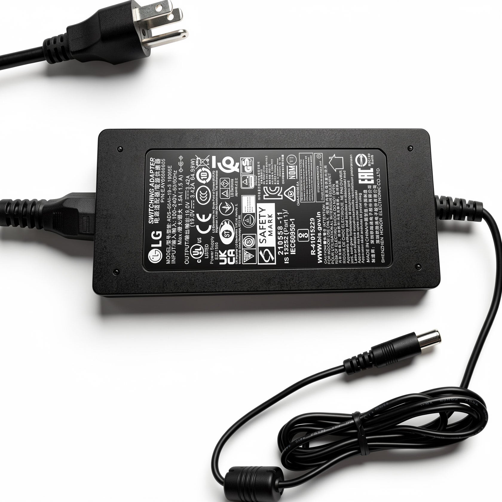New Original LG 65W AC Power Adapter EAY65689605 ADS-65AI-19-3 19065E 19V 3.42A Charger for UltraWide Monitor