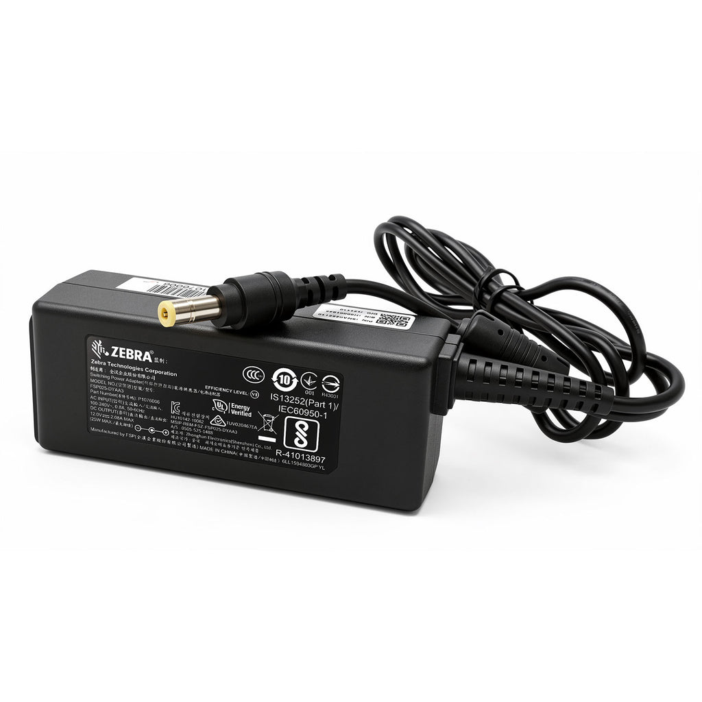 Zebra 25W AC Power Adapter FSP025-DYAA3 P1076006 12V 2.08A Charger for Mobile Label Thermal Printer QLn220 QLn320 QLn420 ZQ510 ZQ520 ZQ610 ZQ620