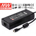 Mean Well 220W AC Power Adapter GST220A24-R7B 24V 9.21A Charger Power Supply with 4-Pin DIN Locking Plug for Industrial Equipment, LED Lighting & I.T.E Devices