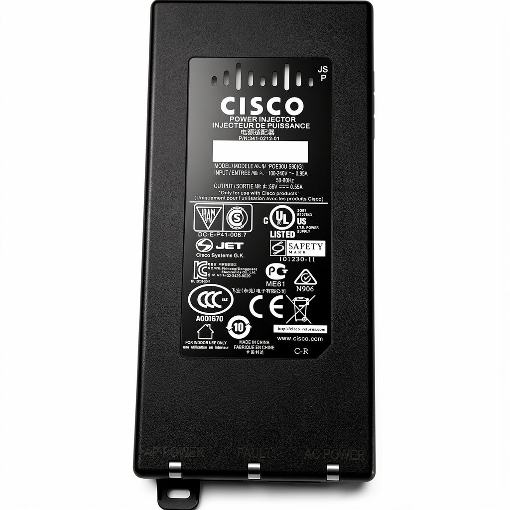Cisco AIR-PWRINJ4 PoE Injector Adds PoE to Non-PoE Switch for Aironet AP Deployment