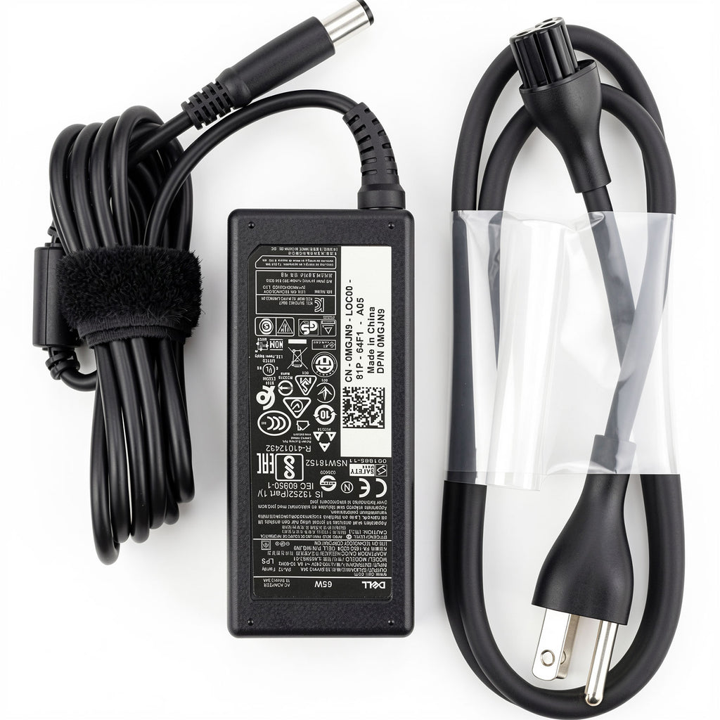 Dell 65W AC power adapter LA65NS2-01 PA-12, 19.5V 3.34A charger with 7.4mm big tip for Latitude and Inspiron.