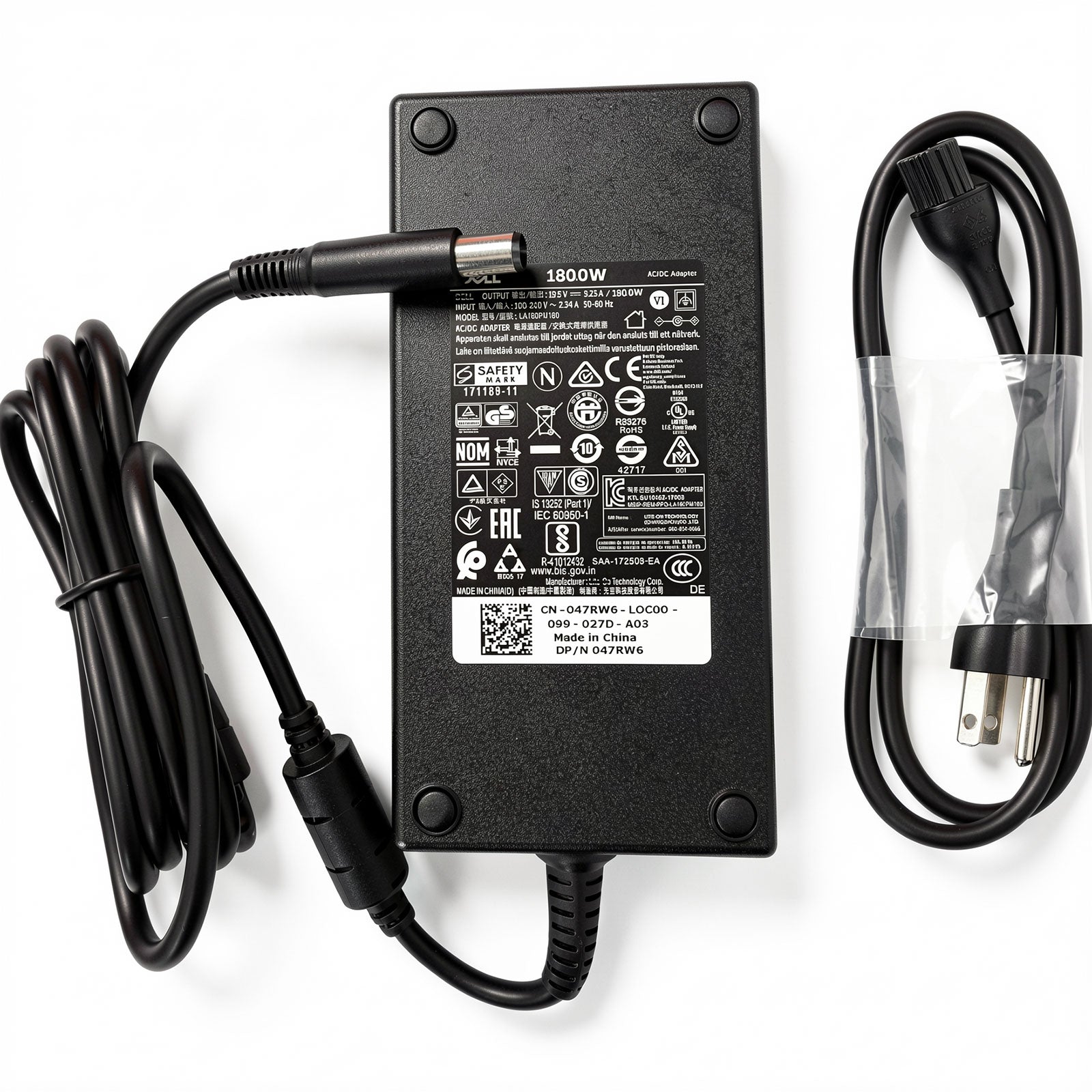 180W AC Adapter for Dell Precision Mobile Workstation 19.5V 9.23A 7.4×5.0mm