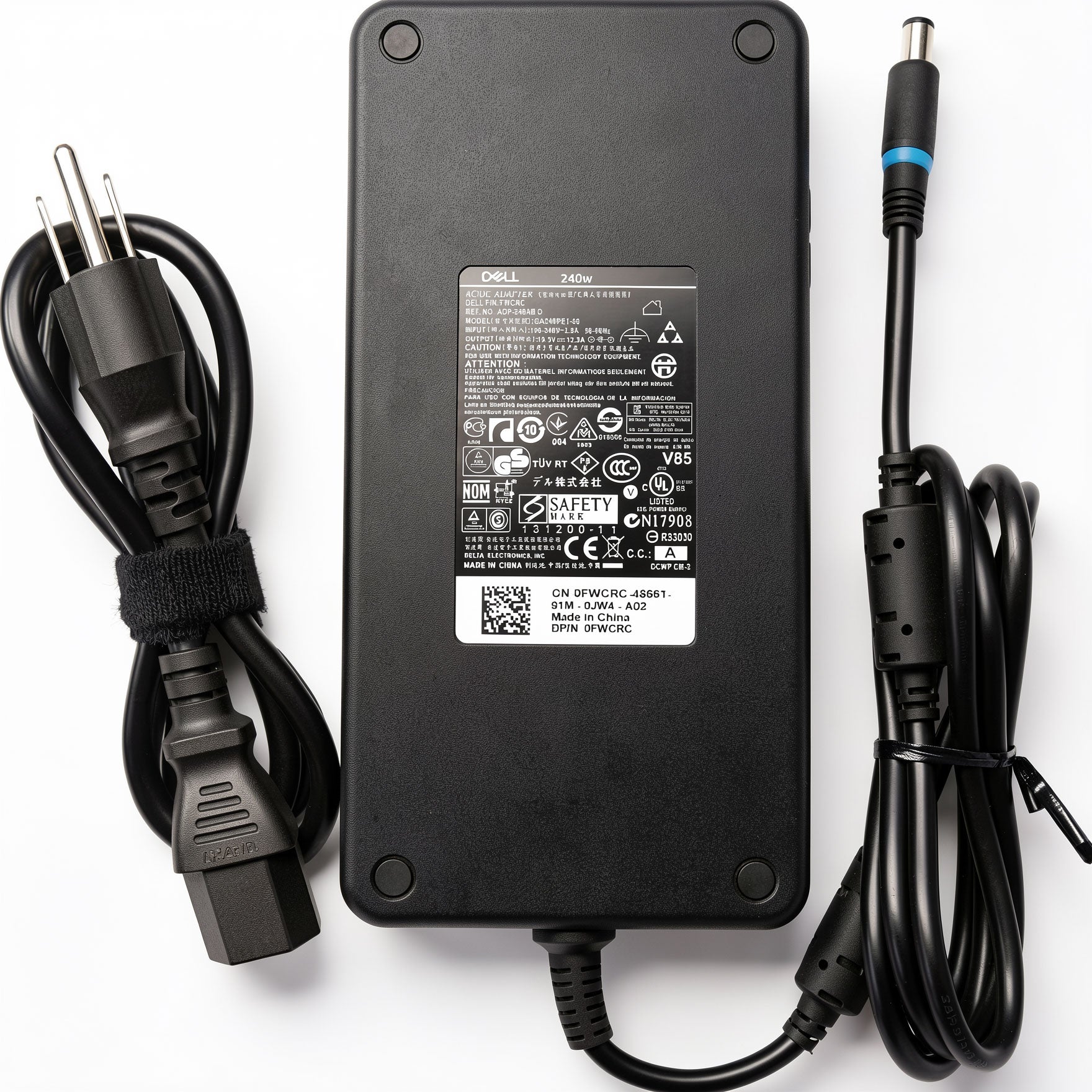 Delta 240W AC Adapter ADP-240AB D / GA240PE1-00 19.5V 12.3A 7.4x5.0mm for Dell Alienware Precision Laptop E-Port Dock