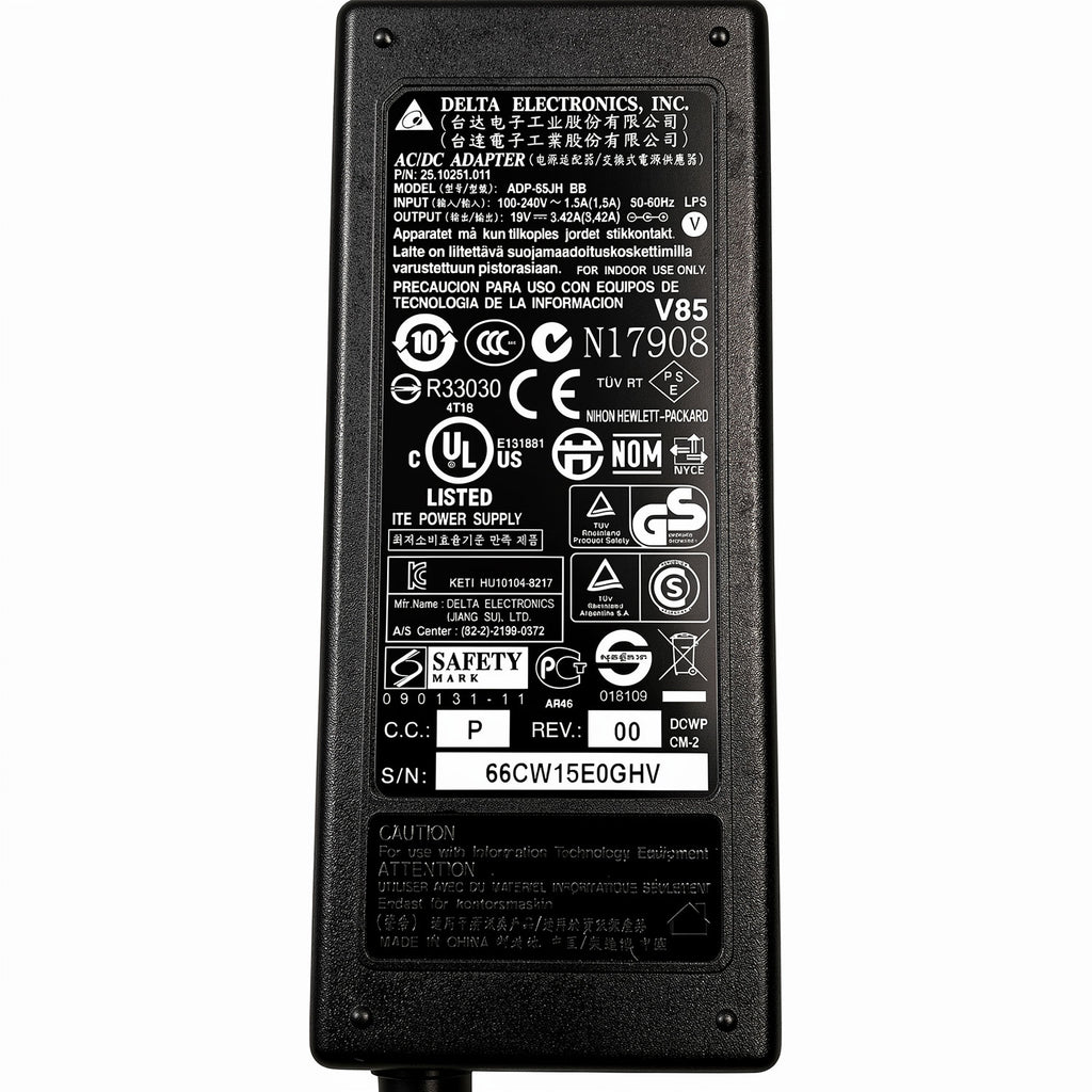 Delta HP 65W AC power adapter ADP-65JH BB, 19V 3.42A charger with 4.8mm x 1.7mm pin for HP and ASUS.