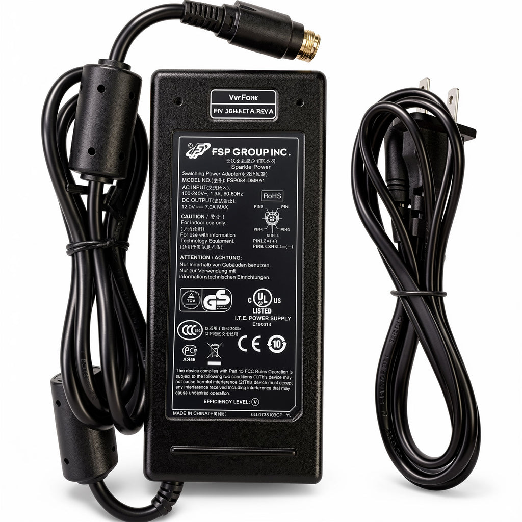 FSP FSP084-DMBA1 84W 12V 7A AC Adapter with 4-Pin XLR Female Connector