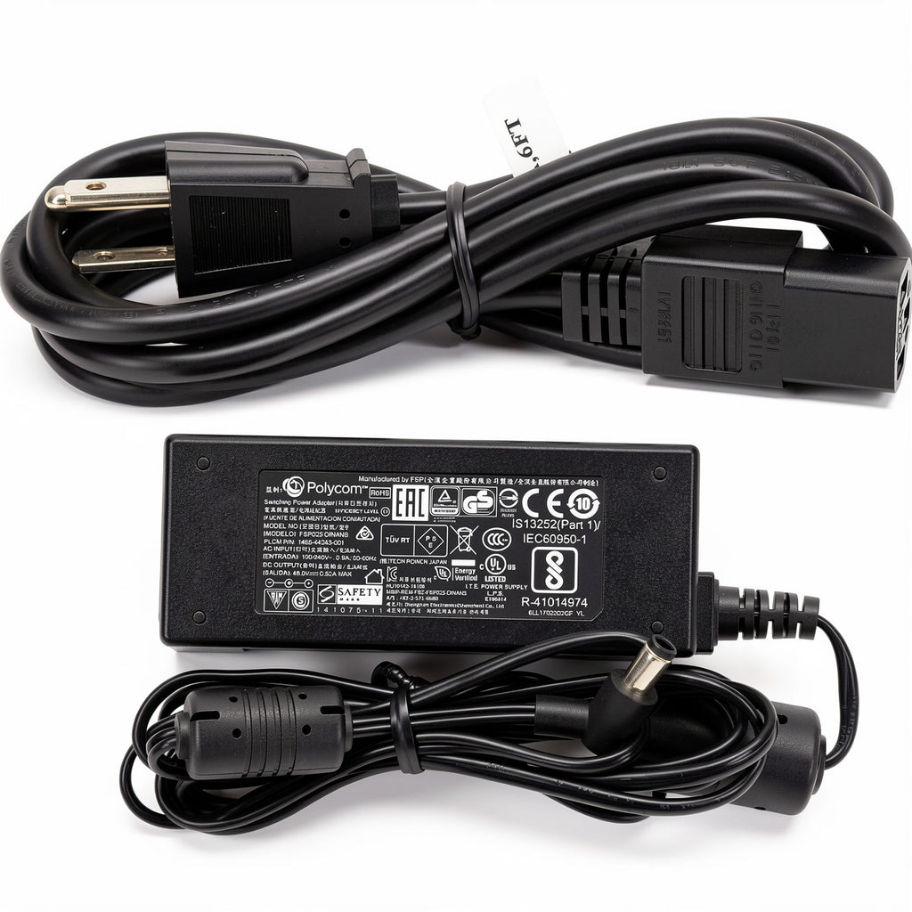 FSP025-DINANS 1465-44243-001 Polycom 25W power supply, 48V 0.52A for VVX IP phones.