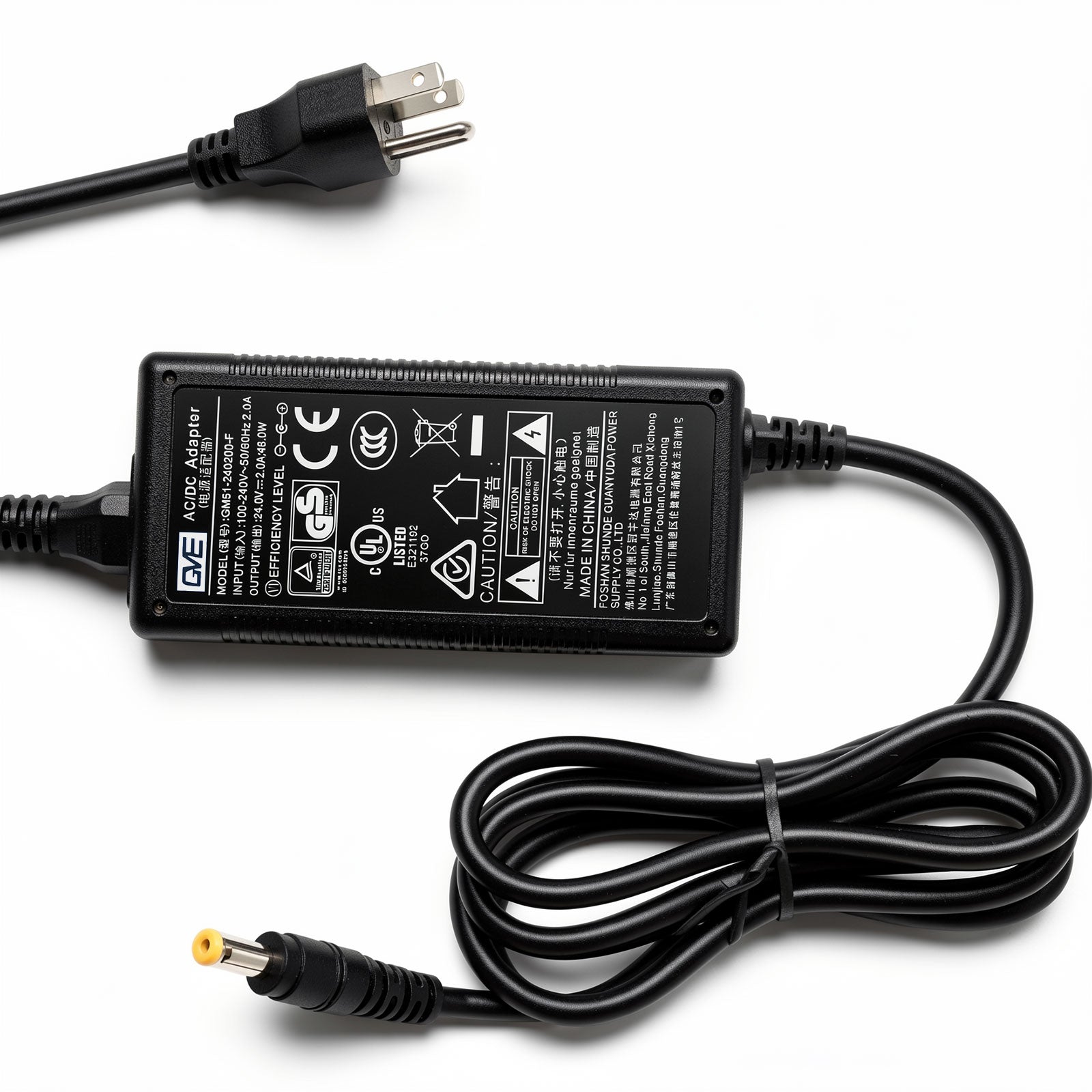 GVE GM51-240200-F 24V 2A 48W AC Adapter for Rollo X1038 Munbyn P941 JADENS Printers