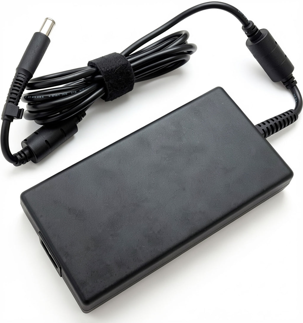 HP 120W AC power adapter HSTNN-LA25, 19.5V 6.15A charger with 7.4mm smart pin.