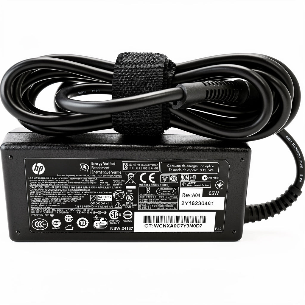 HP 65W AC power adapter PA-1650-32HJ PPP009L-E, 19.5V 3.33A charger for EliteBook and ProBook.