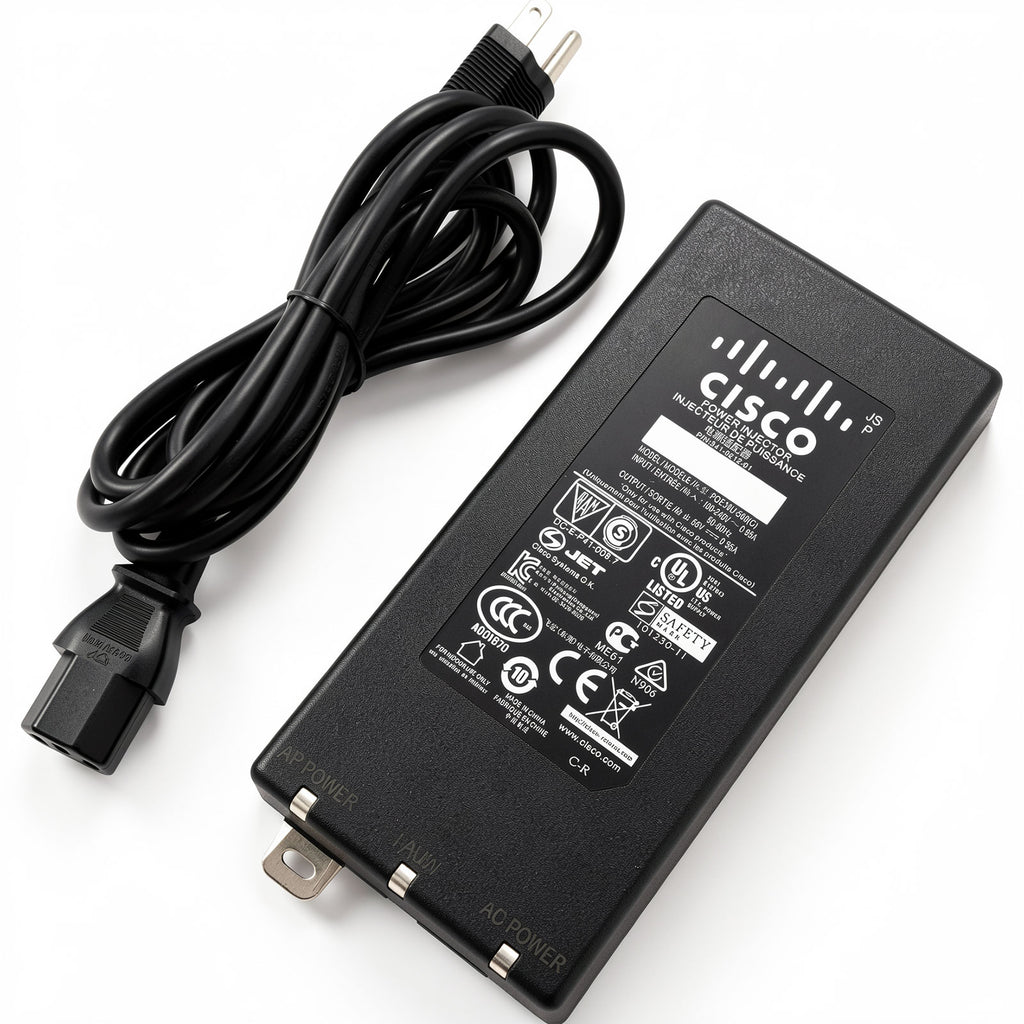 IEEE 802.3at 30W PoE+ Injector Gigabit Compatible Cisco AIR-PWRINJ4 56V 0.55A