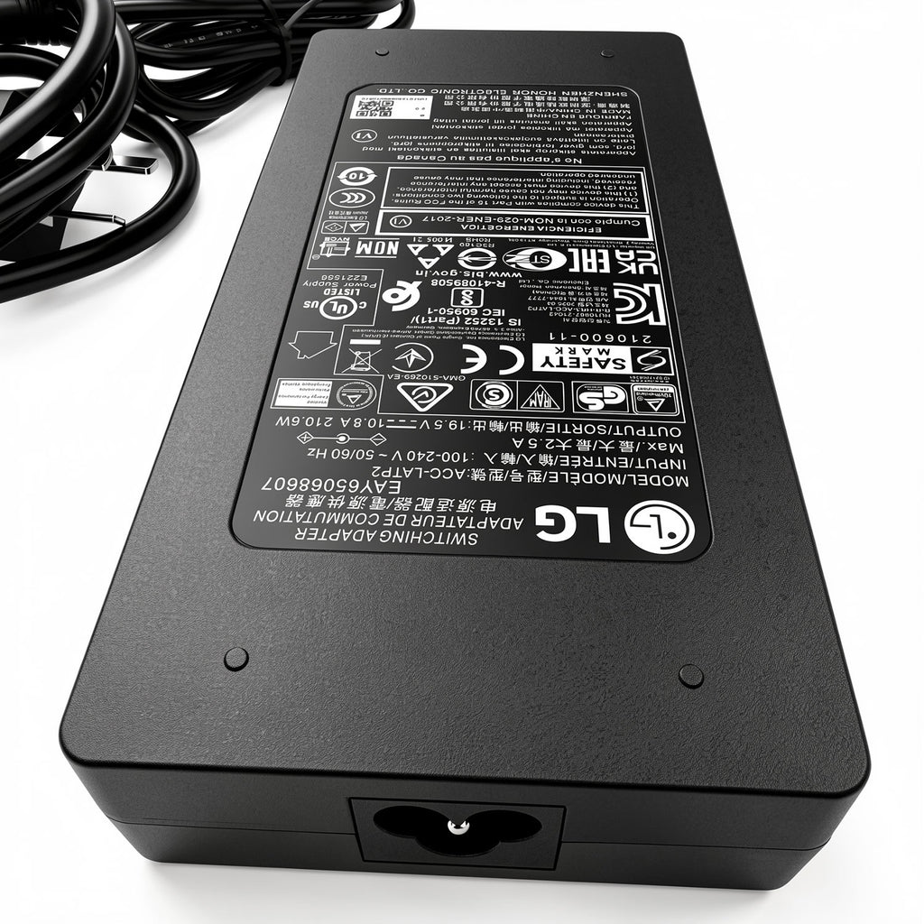 LG EAY65068607 210W 19.5V 10.8A AC adapter power supply for UltraFine and UltraGear monitors.