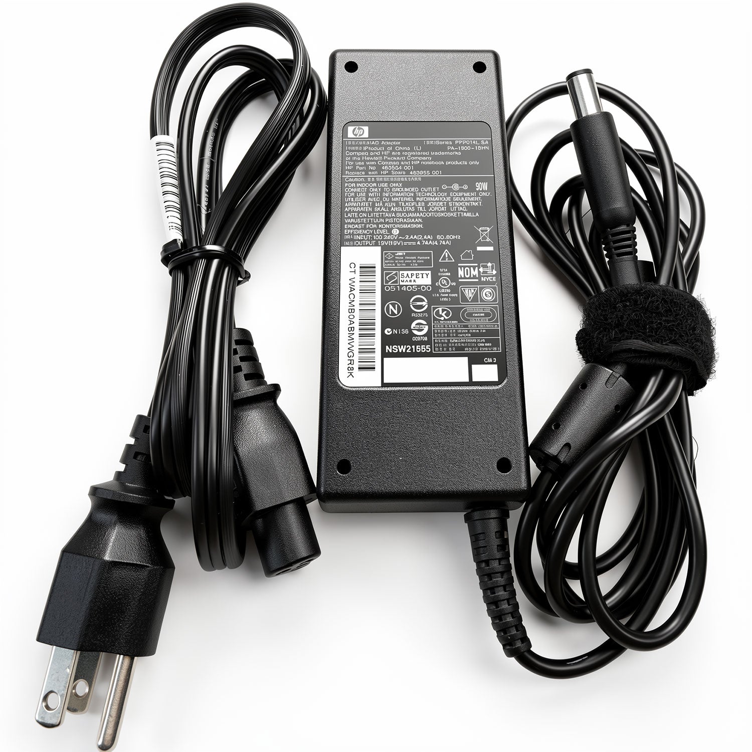 PA-1900-18HN 463554-001 HP 90W Smart Pin charger, 19V 4.74A for ProBook EliteBook.