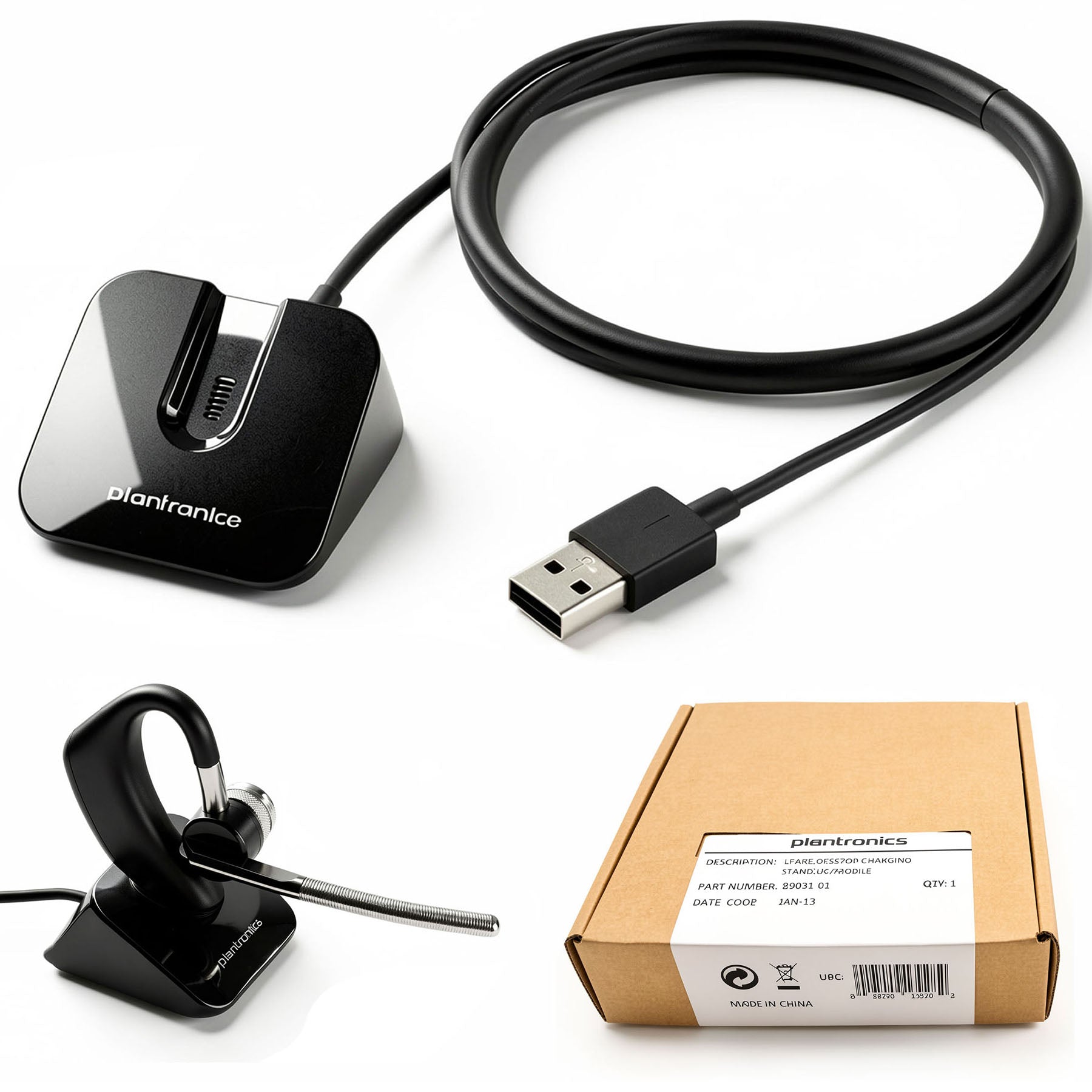 Plantronics 89031-01 10W USB Magnetic Charging Base 5V 2A for Voyager Legend Headset