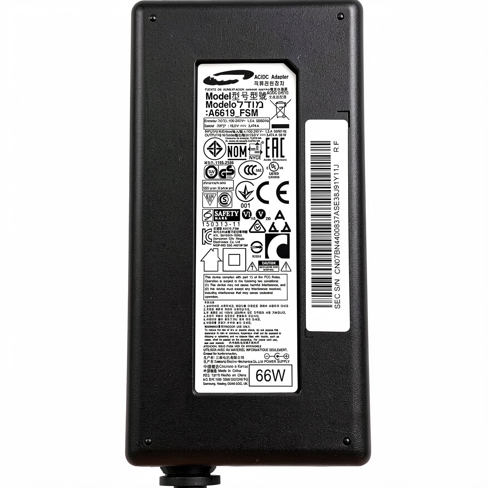 Samsung BN44-00837A A6619_FSM power adapter model label