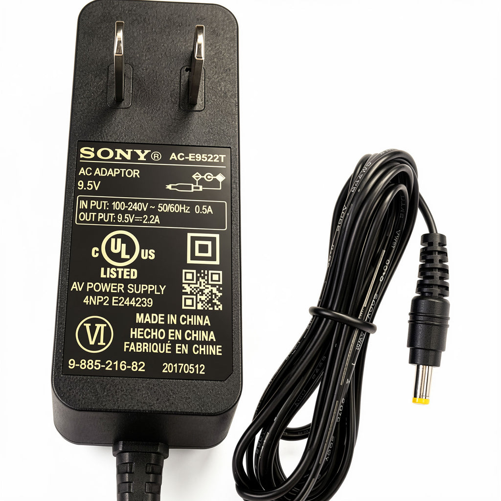 Sony AC-E9522T 21W 9.5V 2.2A AC adapter power supply for compatible Sony electronic devices.