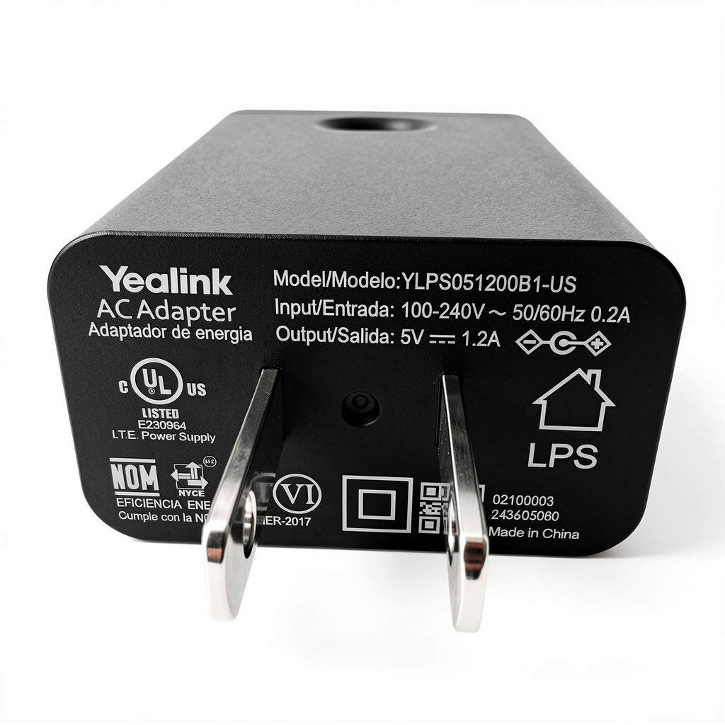YLPS051200B1-US 6W power supply, 5V 1.2A for Yealink WH62 WH63 WH64 bases.
