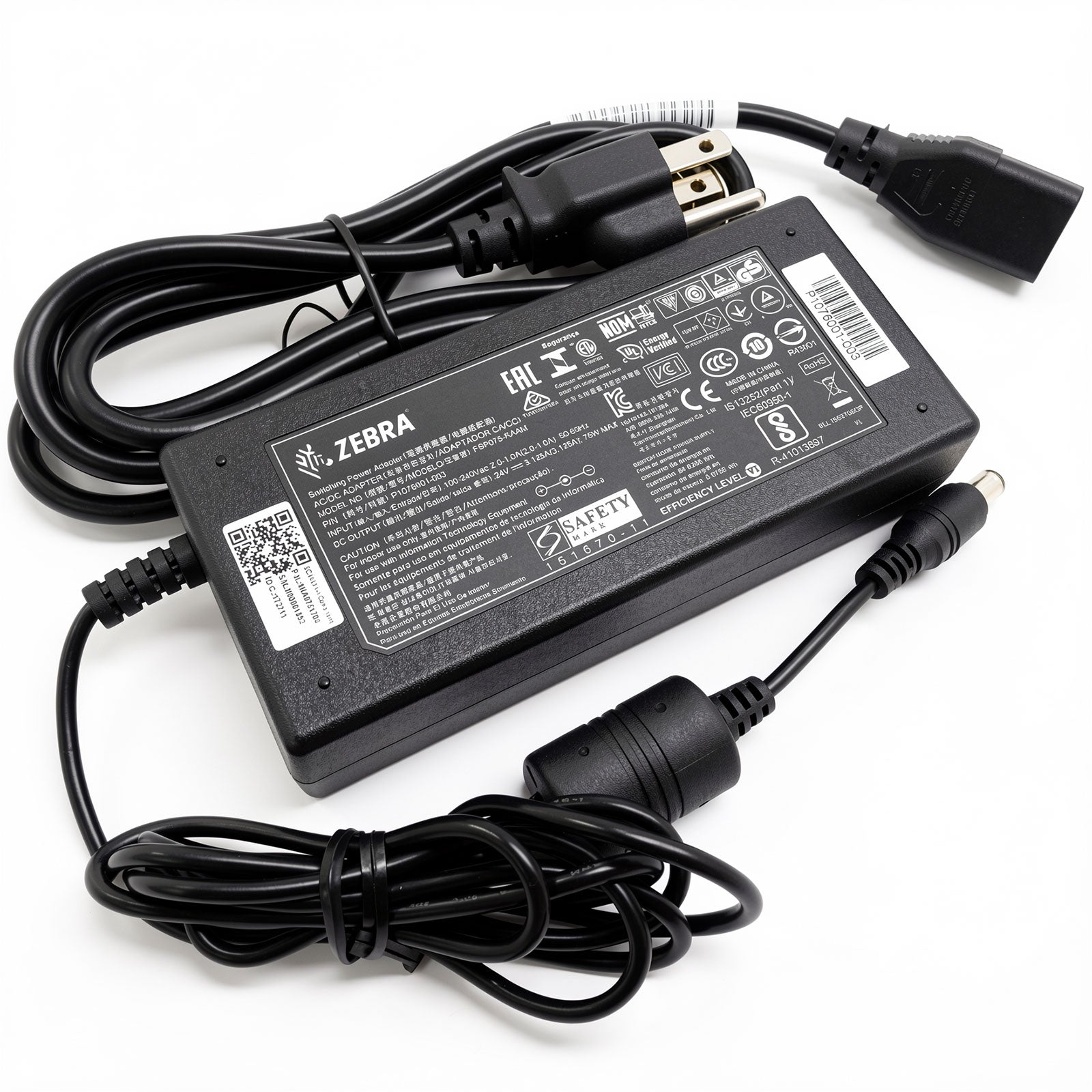 Zebra FSP075-RAAM P1076001-003 adapter model label information